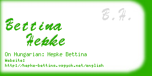 bettina hepke business card